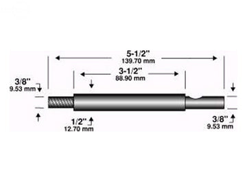 EDGER SHAFT 5-1/2" X 3/8" X 3/8" FOR TRIM ALL EDGERS